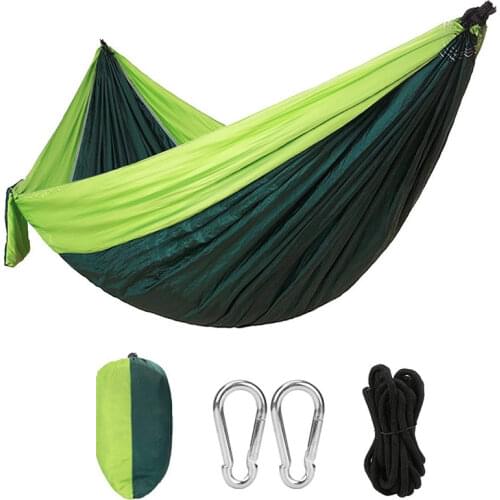 Camping Hammock Lightweight Outdoor Hammocks Portable Nylon Hammock with for Hiking Backpacking Garden