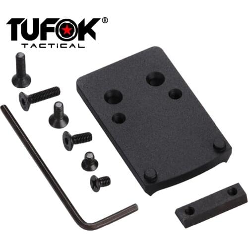 TuFok RMR Mount Fit Glock Hunting Shooting RMR Red Dot Scope Mount Plate for Glock 17 19 22 26 27 34