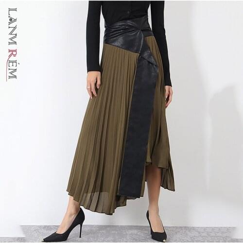 LANMREM Women's Leather Skirts