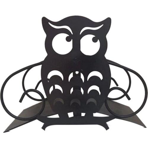 Cartoon Owl Metal Garden Hose Holder Decorative Water Hose Hanger Organizer Wall Mount