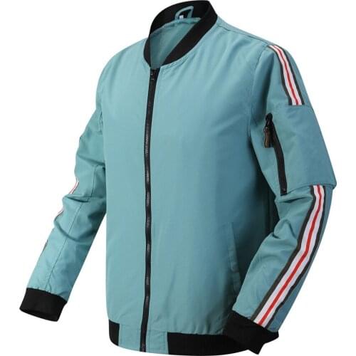 2020 Spring Men Sport Fashion Baseball Jacket Double Layer Zipper Jacket Male Casual Coat for Running Cycling Sportwear