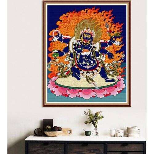 Joy Sunday Thangka Cross Stitch printing 11&14CT DIY DMC embroidery kit needle and thread kit, used for home decoration handmade
