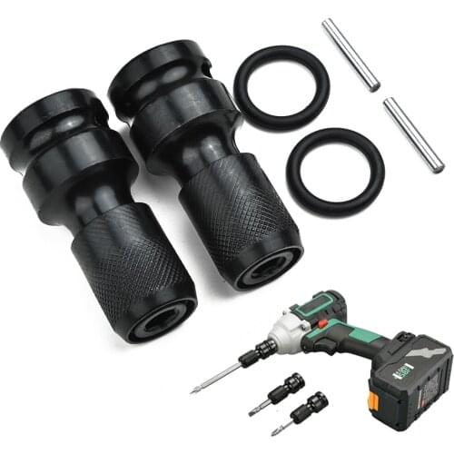 2set socket set Wrench Socket Adapter Spanner Set Drive Converter Impact Tool 1/2 Inch Square To 1/4 Inch Hex Ratchet Socket