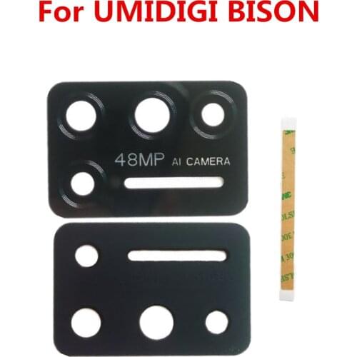 New Original For UMIDIGI BISON Cellphone Rear Back 48MP AI Camera Lens Glass Cover Spare Parts +Adheisive Tape
