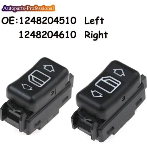 New 2pcs Electric Master Control Power Window Switch For Mercedes Benz W124 W126 W201 1248204610 1248204510