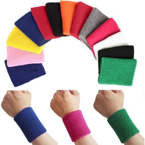 Wrist Sweatband in 10 Different Colors Made by High Elastic Meterial Comfortable Pressure Protection Athletic Wristband Armbands