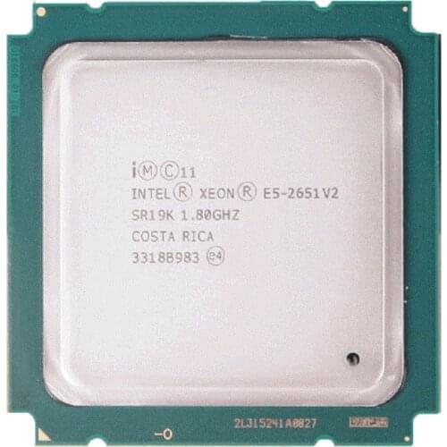 Intel Xeon E5 2651 V2 Processor 1.8GHz 30M Cache LGA 2011 SR19K Server CPU