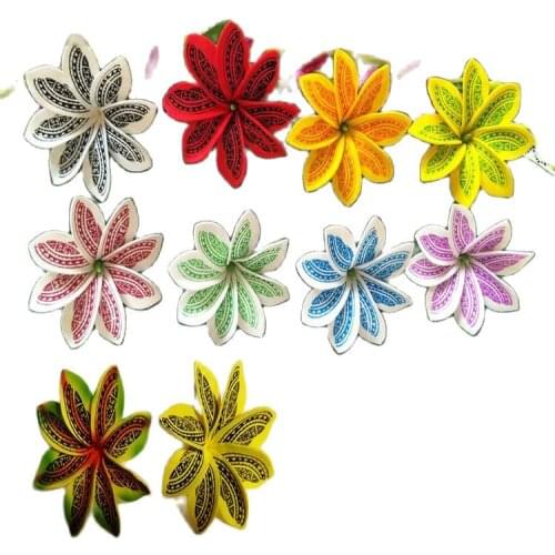 Free Shipping F1000 100pcs/ lot 9CM 10 colors Foam tiare hair pick women wear hair accessories Hawaii tropical flower
