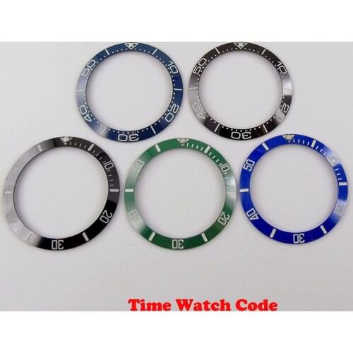 Super Lume 38mm Ceramic Bezel Insert Parts Fit For 40mm Automatic Mens Watch 30.5mm inner Diameter