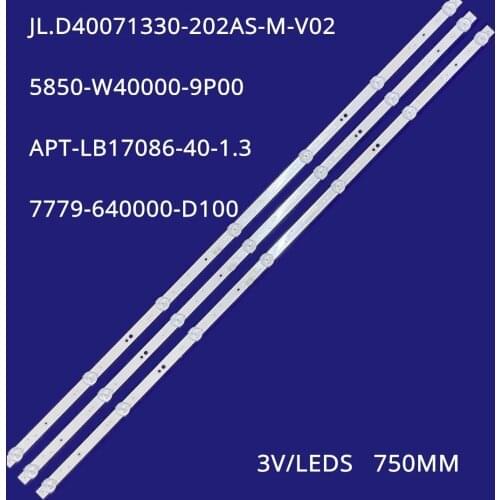 LED Backlight strip For 40E2 40X6 40K5C 40E381S 40E382W 40E2AS 40E1C RDL400FY(QD0-800) V400HJ6-PE1 APT-LB17086-40-1.3
