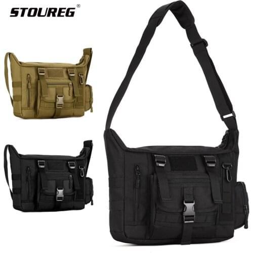 Mens Tactical Bag, Sling Shoulder Bag Mens Outdoor Messenger Bag 14'' Laptop Waterproof Tactical Military Mens Crossbody Bag