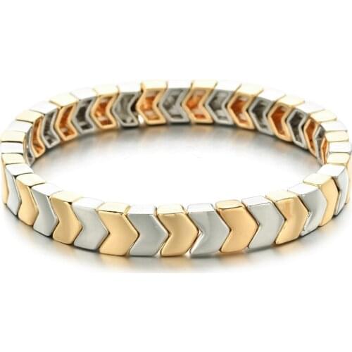 ZMZY Gold Plated Silver Color Bohemian Metal Arrow Beads Bracelets For Women Party Bracelet Men Jewelry Gifts Wholesale