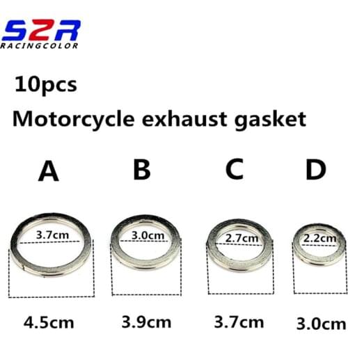 10 pcs Motorcycle Accessories Exhaust Pipe Gasket For Exhaust Port RETAINING RINGS YAMAHA 125cc 100cc 90cc 150cc Suzuki