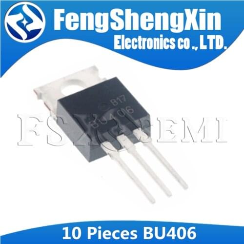 10pcs/lot New BU406 TO-220 SILICON NPN SWITCHING TRANSISTOR