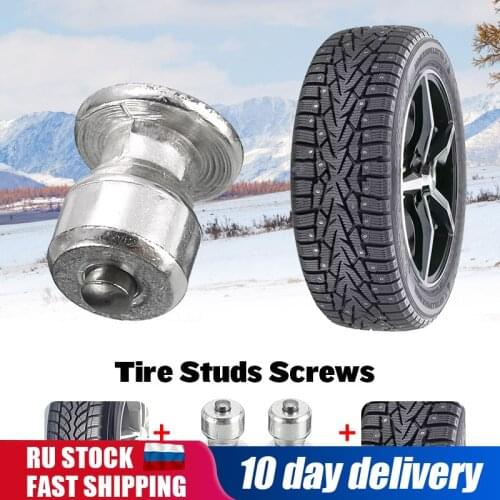 100Pcs Car Tires Studs Screw Snow Spikes Wheel Tyre Snow Chains Studs For Shoes ATV Motorcycle Winter Wheel Lugs Anti-skid Nails
