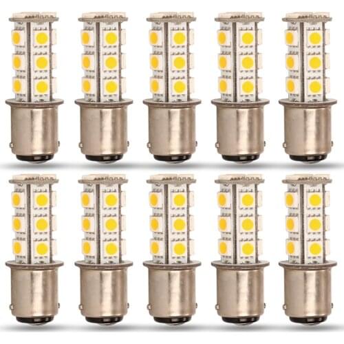 1156 Led Bulbs, BA15S 1073 1095 1003 7506 1141 LED Bulb Car Replacement Interior RV Camper Lighting DC10-30V, Pack of 10