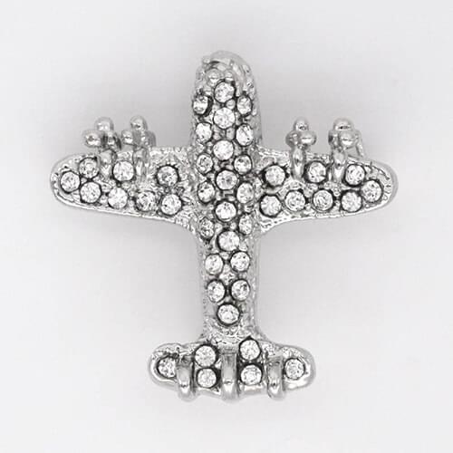 12pcs/lot Wholesale Clear Rhinestone aeroplane Pin brooches C102455 A