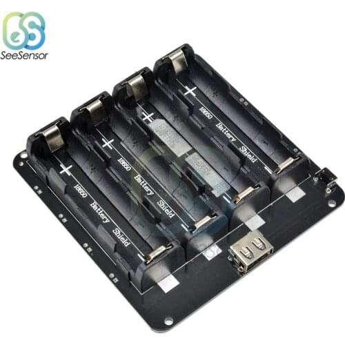 18650 Lithium Battery Shield V9 Mobile Power Bank Cases 4X 18650 Battery Holder Storage Box 5V/3A 3V/1A Micro USB Type-C USB