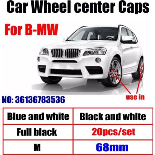 20pcs 68mm 10pins Car Wheel Center Hub caps Rim Caps Logo Emblem For BMW E90 F10 F30 E63 F15 E64 E65 E86 E89 E85 E92 E91 E93 F02