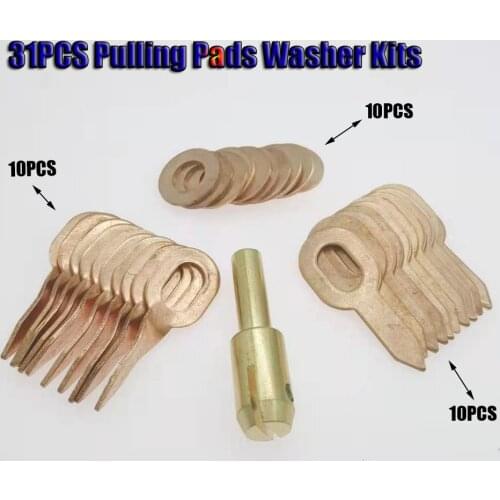 31Pcs/11pcs Pulling Pads Washer Kits Copper Plated Steel Consumables Accessories High Quality Suitable For Spotter Welder
