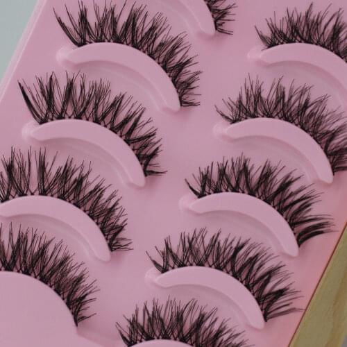 5 Pairs New Fashion Women Soft Natural Long Cross Fake Eye Lashes Handmade Thick False Eyelashes Extension Beauty Makeup Tools