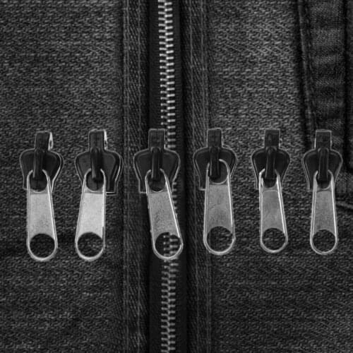 6pcs/Set General Zipper Repair Zipper Repair Kit Replacement Zipper Slide Teeth Zipper Clothes Sewing Supplies