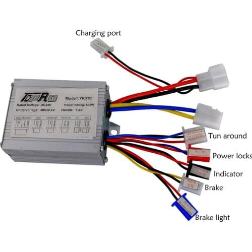 YK31C 24V 500W DC Electric Bike Motor Brushed Controller Box for Electric Bicycle Scooter E-bike Accessory