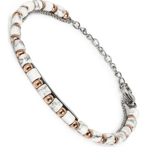 BOFEE Natural Stone Beaded Bracelet Charms Stretch Hand Chain Yoga Magnetic Trendy Custom Fashion Jewelry Gift Women Men lovers