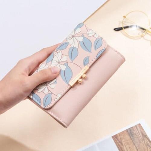 Card Holder Female Short Three-fold Cute Student Coin Purse Money Bag Male Vintage Black Short Purse Small Leather Slim Wallets