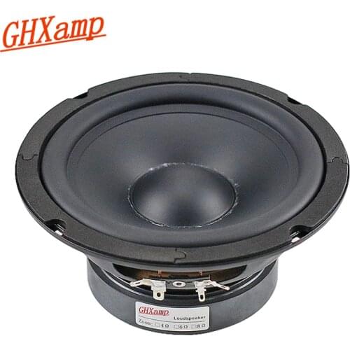 GHXAMP 6.5 inch 165mm Mid Bass Speaker Unit Deep Bass 8ohm 130W HIfi Home Theater Mediant Woofer Loudspeaker Rubber edge 1pc
