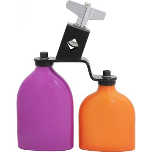Bicolor Cowbell for Drum Set High and Low Tones Midium Size Double Mounted Bell Kit Percussion Instruments