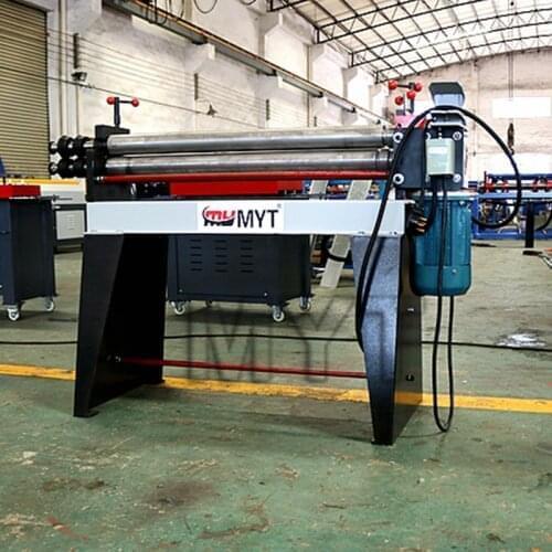 Electric W11-2*1000 HVAC Round Duct Slip Air Condition Ventilation Round Duct Pipe 3 Roller Rolling Machine