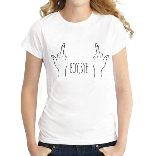 BOY,BEY Funny printed Women t shirt summer fashion Short sleeve t-shirt Hipster Ladies tees