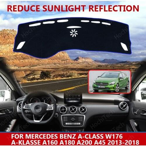 For Mercedes Benz A-Class W176 A-Klasse A160 A45 2013-2018 Dashmats Car-styling Accessories Dashboard Cover Pad Carpet sunshade