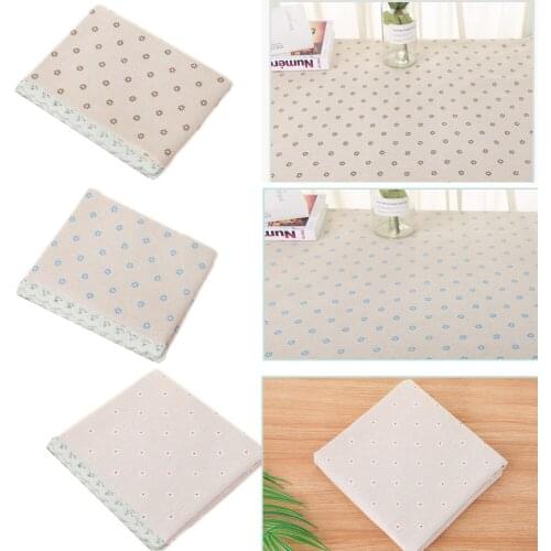 Nordic Printing Lace Cotton Linen Square/Round Table Cloth Christmas Wedding Home Decoration Tea/Coffee Bedroom Table Cover
