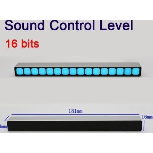 Sound Control Mono 16-bit Level indicator LED VU Meter Amplifier Board lamps Light Speed USB POWER for car mp3