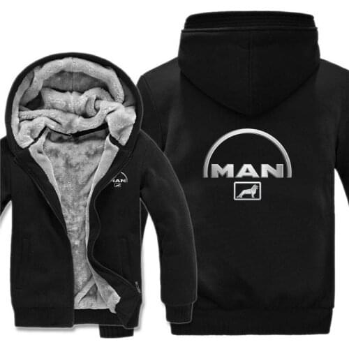 Man Trucks Winter Hoodies Men Fashion Coat Wool Jacket Man Sweatshirts Warm Hoody Long Sleeve Coat