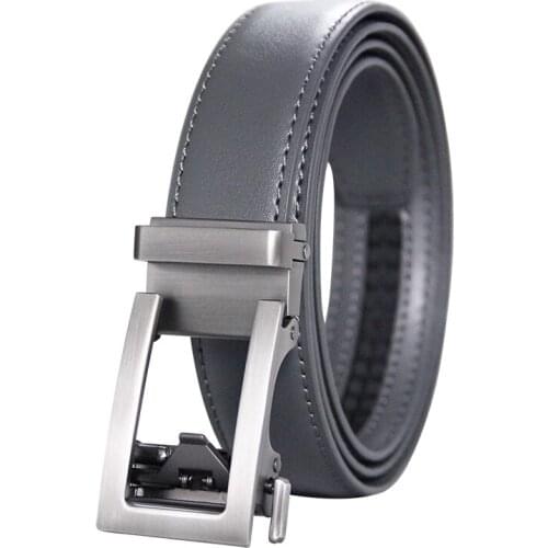 High Quality Mens Ratchet Click Belt Genuine Leather Dress Belt for Men Jeans Holeless Automatic Sliding Buckle belts