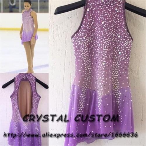 Crystal Custom Figure Skating Dress Girls New Brand Ice Skating Clothes For Competition DR4721