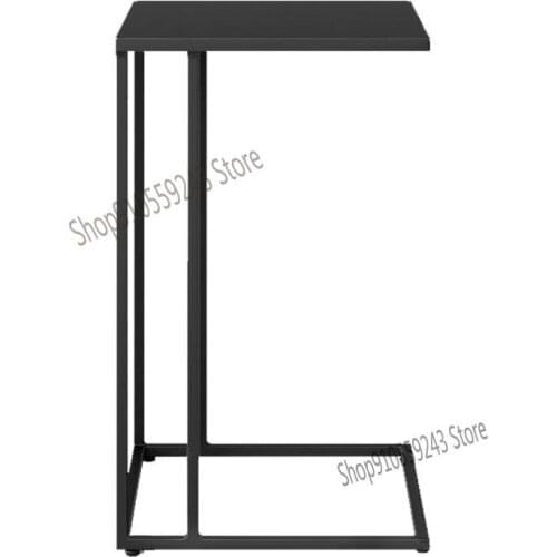 Customized Simple Living Room Sofa Side Table Iron Corner Tables Home Bedroom Bedside Table Marble Minimalist Notebook Table