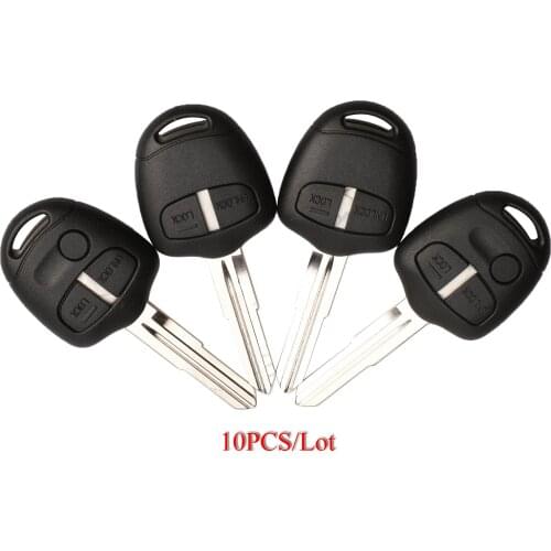 Kutery 10PCS/Lot Remote Car Key Shell For Mitsubishi Outlander Pajero Triton ASX 2/3Buttons With Left/Right Uncut Key Blade