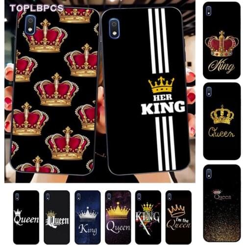 TOPLBPCS Cartoon Crown King and Queen Soft Rubber Phone Cover for Samsung A10 20s 71 51 10 s 20 30 40 50 70 80 91 A30s 11 31 21
