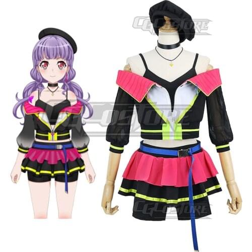 Bang Dream! Udagawa Ako Cosplay Costume Anime Game Roselia Black Sport Uniform Christmas Halloween Free shipping CG931CZH