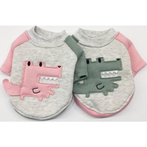 Cute Crocodile Puppy Dog Hoodie Coat Wimter Cotton Pet Clothes for Small Dogs Chihuahua Yorkie Clothing moletom feminino inverno