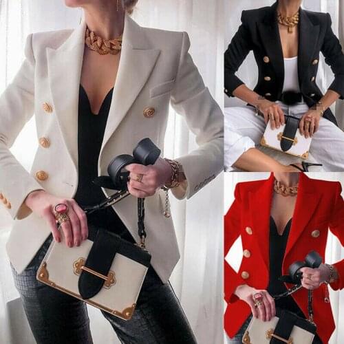Womens Long Sleeve Slim Suit Coat OL Work Office Formal Jacket Outwear