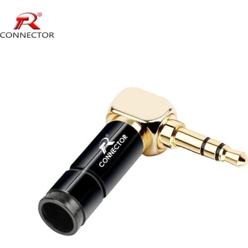 1pc 3.5mm Jack audio video connector L shape 3poles professional stereo audio plug 3.5mm adapter