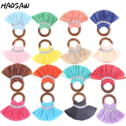 75MM 1Pcs Fashion Pendant Wood Ring Tassels For DIY Jewelry Findings/Necklace Parts/Accessories Making/Women Jewelry Design