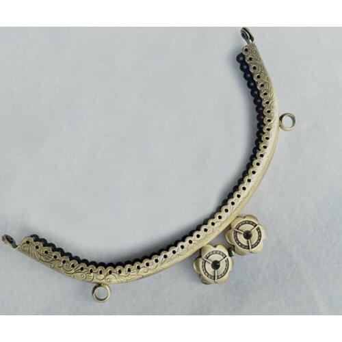 10pcs DIY Cute Blossom Flower Head Metal Purse Frame Handle for Bag Sewing Craft Tailor Sewer