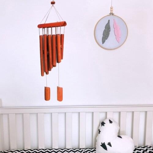 10 Tubes Wind Chimes Soothing Melodic Tones Bamboo Tubes for Patio Porch Garden Backyard Outdoor Decoration