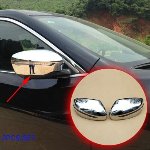 2pcs ABS Chrome Rear View Side Mirror Cover Trim Fit For X-Trail Rogue 2014 2015 2016 2017 2018 Accessories